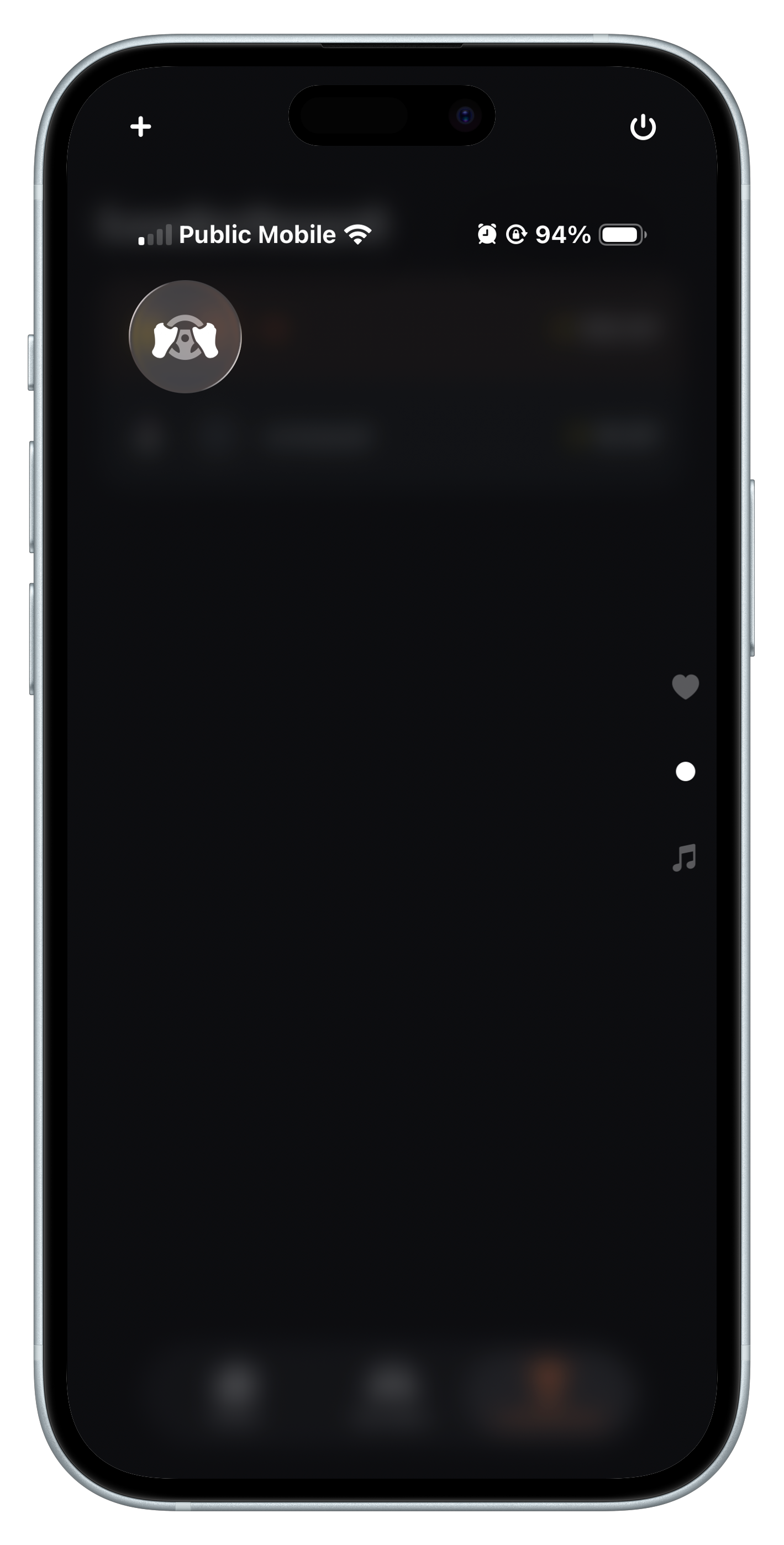 DriveBlock widget in iOS Control Center